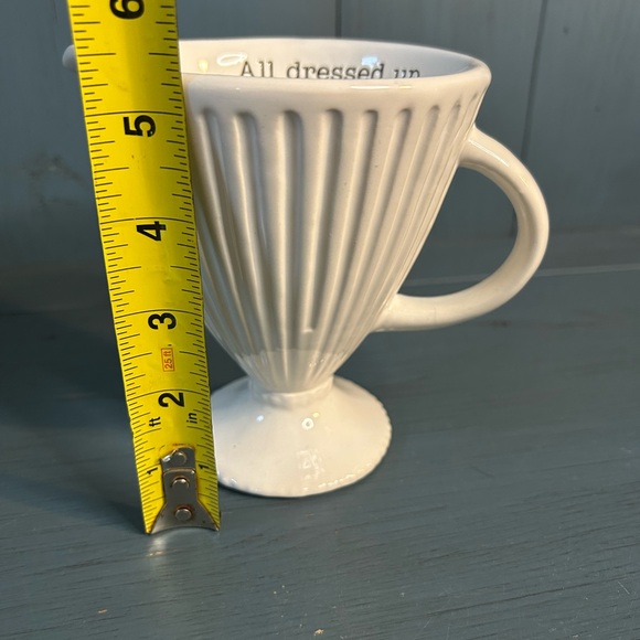 Mudpie White Ceramic Salad Dressing Pitcher - Picture 10 of 10